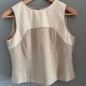 Vintage Sand + Cream + Abalone Sleeveless Top